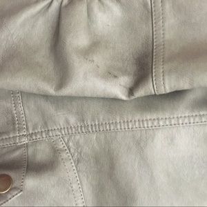 Bar III Women's Faux Fur Trim Motorcycle Jacket Gray Size Small